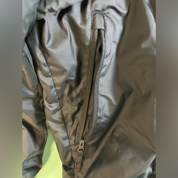 Columbia Black Hooded 2-Way Zipper Windbreaker Jacket, Woman Size Small Coat - Picture 3 of 11